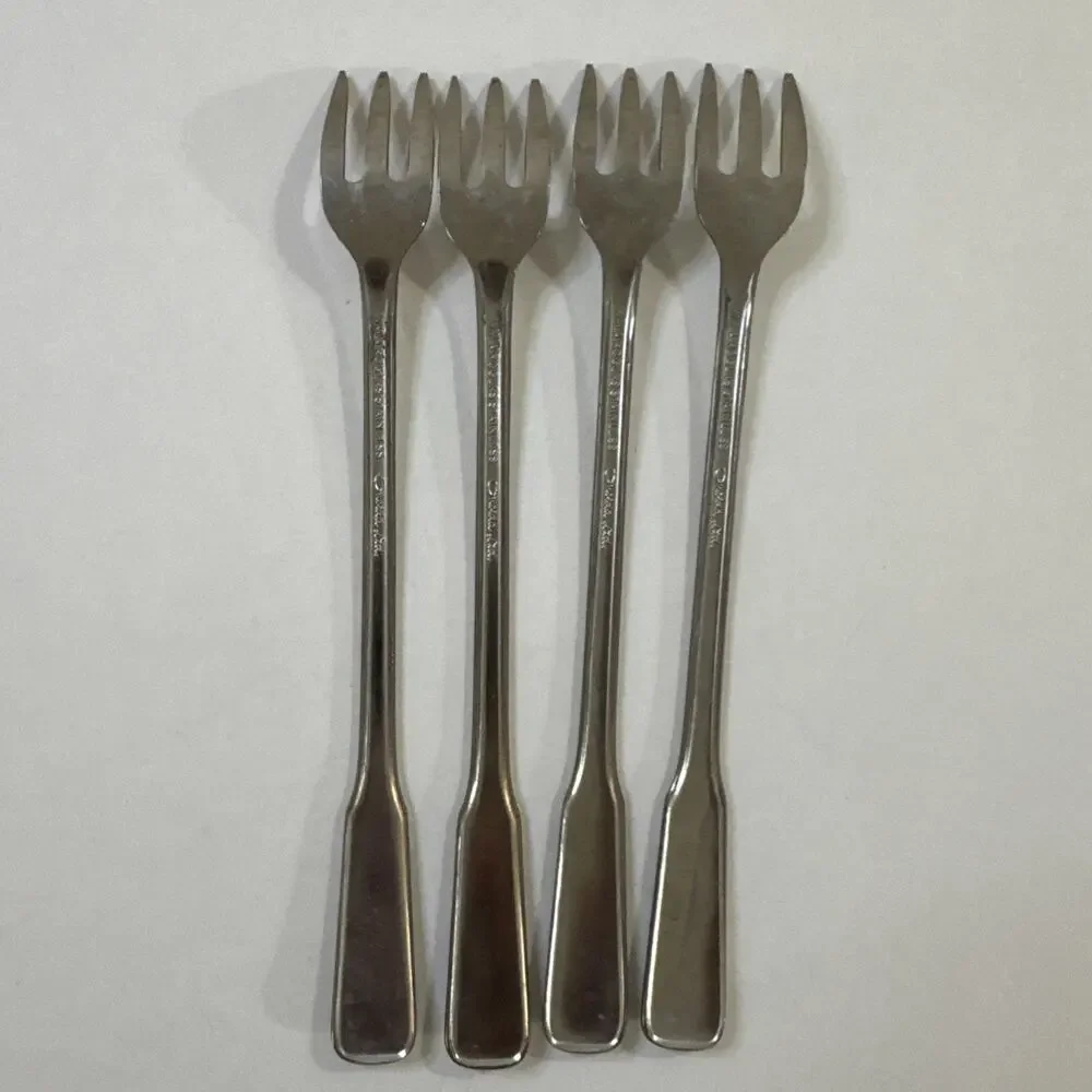 4 Cocktail / Shrimp Forks - Oneida WM A Rogers - American Ballad Glossy Flatware